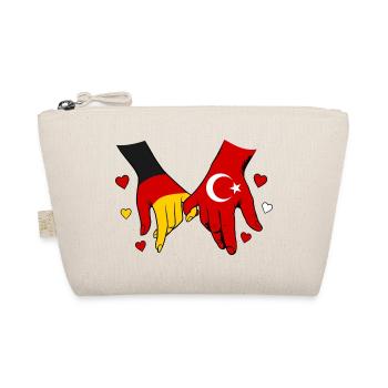 Germany Turkey Flags Holding Hands - Organic Pouch - nature - Front