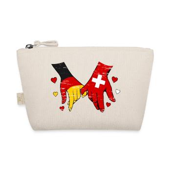 Germany Switzerland Flags Hand Holding used - Organic Pouch - nature - Front