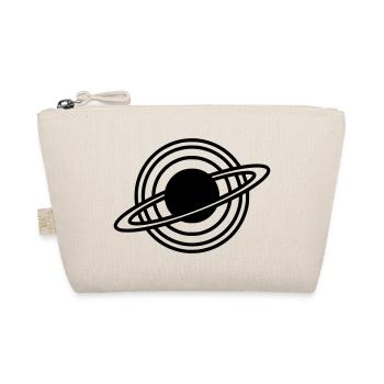 Saturn Planet Ringe Silhouette - Bio-Täschchen - Natur - Vorne