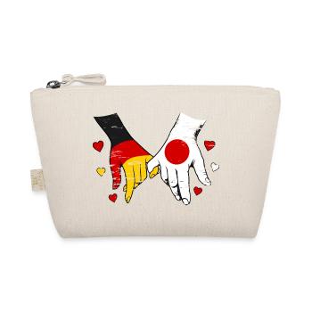 Deutschland_Japan_Flagge_Haendehalten_used - Organic Pouch - nature - Front