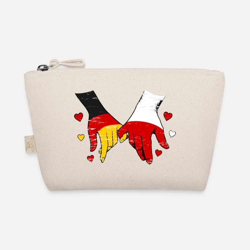 Germany Poland Flag Holding Hands Organic Pouch