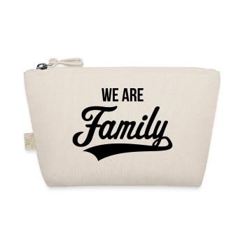 We Are Family (Familie / Vater / Mutter / Black) - Bio-Täschchen - Natur - Vorne