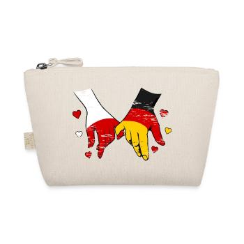 Polen_Deutschland_Flagge_Haendehalten_used - Bio-Täschchen - Natur - Vorne