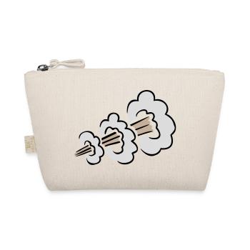 Loud Fart Explosion Funny Toilet Humor Comic Cloud - Organic Pouch - nature - Front