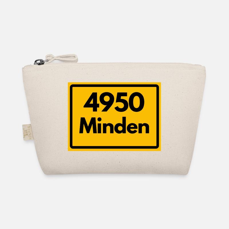 ALTE POSTLEITZAHL PLZ RETRO 4950 MINDEN - Bio-Täschchen - Natur