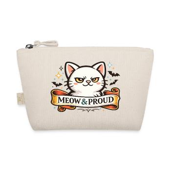 Miaou & Chat fier dans le style tatouage d’Halloween - Trousse biologique - nature - Devant