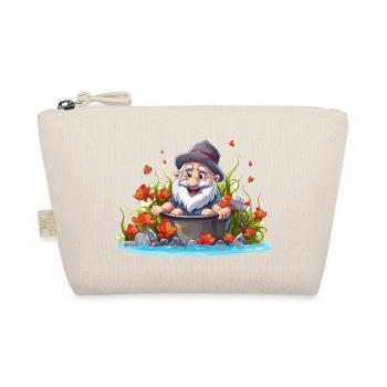 Gnome in the bathing pot by the pond - Organic Pouch - nature - Front