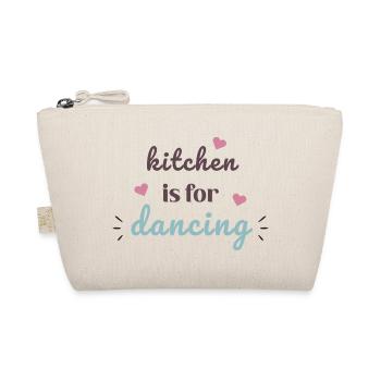 La cuisine est pour danser, design de citations culinaires mignonnes - Trousse biologique - nature - Devant