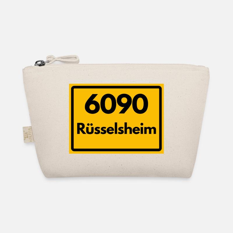 ALTE POSTLEITZAHL PLZ RETRO 6090 RÜSSELSHEIM  Bio-Täschchen