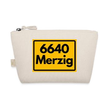 ALTE POSTLEITZAHL PLZ RETRO 6640 MERZIG HEIMAT - Bio-Täschchen - Natur - Vorne