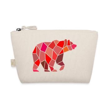 Geometric Bear in Mosaic - Organic Pouch - nature - Front