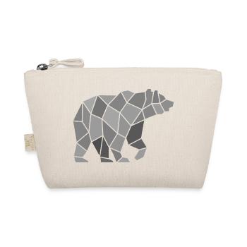 Geometric Bear from Mosaic Fragments - Organic Pouch - nature - Front