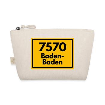 ALTE POSTLEITZAHL RETRO 7570 BADEN BADEN HEIMAT - Bio-Täschchen - Natur - Vorne