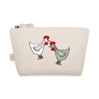  Hähne Huhn Hühner Kinder - Bio-Täschchen - Natur - Vorne