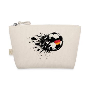 Football Germany Flag Ball Design - Organic Pouch - nature - Front