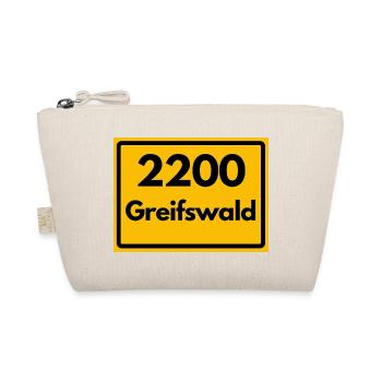 ALTE POSTLEITZAHL PLZ RETRO 2200 GREIFSWALD HEIMAT - Bio-Täschchen - Natur - Vorne