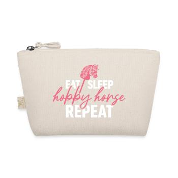 Eat Sleep Hobby Horse Repeat - Reiterin - Bio-Täschchen - Natur - Vorne