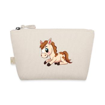 Poney kawaii taches marron pastel - Trousse biologique - nature - Devant