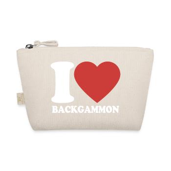 I love Backgammon | Board Game | Gift - Organic Pouch - nature - Front