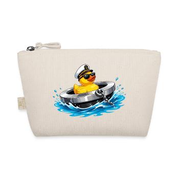Kapitäns-Ente im Rettungsring - Bio-Täschchen - Natur - Vorne