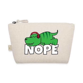 Lazy T-Rex Nope Not Today Lazy Dino Fan - Organic Pouch - nature - Front