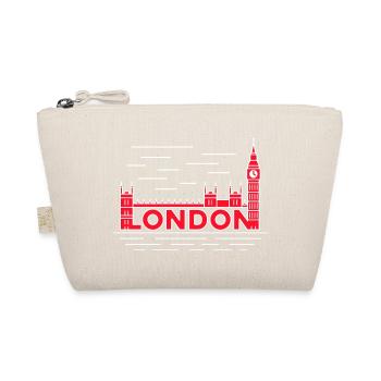 London Skyline Fettrot - Bio-Täschchen - Natur - Vorne