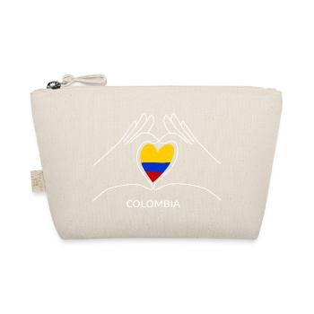Cœur de fan de Colombie avec drapeau colombien - Trousse biologique - nature - Devant