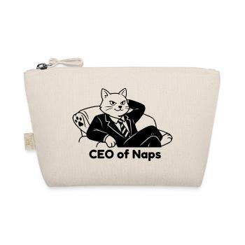 CEO of Naps Katze im Anzug Design - Bio-Täschchen - Natur - Vorne