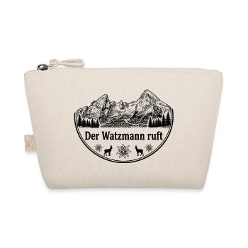 Watzmann T-Shirt – Der Watzmann ruft – Berg-Design - Bio-Täschchen - Natur - Vorne