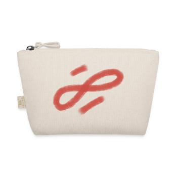 Red Brush Stroke Loop - Organic Pouch - nature - Front