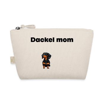 Dackel Cartoon SchwarzOrange Kontrast - Bio-Täschchen - Natur - Vorne