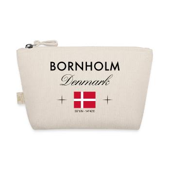 Bornholm Denmark Coordinates Travel Souvenir - Organic Pouch - nature - Front