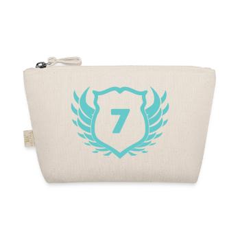 Seven-winged shield with number 7 - Organic Pouch - nature - Front