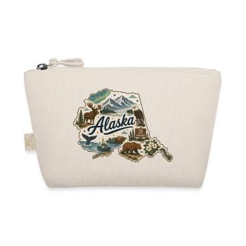 Alaska State Vintage Reise-Souveniraufkleber - Bio-Täschchen - Natur - Vorne