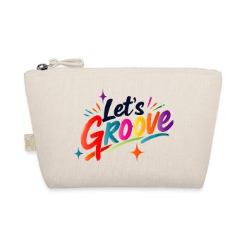 Let's Groove Retro Disco Schriftzug Design - Bio-Täschchen - Natur - Vorne