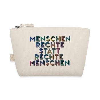 Menschenrechte Statt Rechte Menschen T-Shirt  - Bio-Täschchen - Natur - Vorne