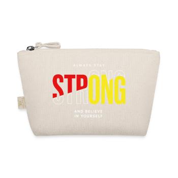 Stay Strong Typo mit Selbstvertrauen - Bio-Täschchen - Natur - Vorne