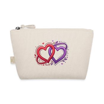 Intricate heart duets - Organic Pouch - nature - Front