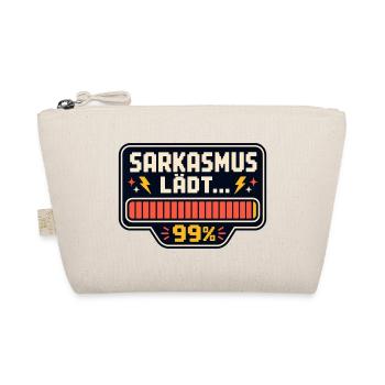 Sarkasmus lädt 99% – Lustiger Spruch - Bio-Täschchen - Natur - Vorne