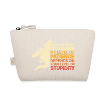 Grumpy Old Dragon Funny Patience Stupidity Graphic - Bio-Täschchen - Natur - Vorne