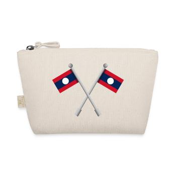 Laotische Flagge - Bio-Täschchen - Natur - Vorne