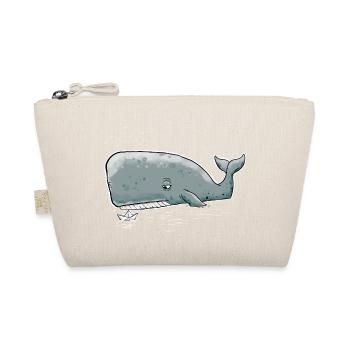 Wal mit kleinem Boot Wale Buckelwal Pottwal - Bio-Täschchen - Natur - Vorne