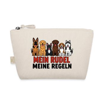 Mein Rudel meine Regeln Hunde Design Shirt - Bio-Täschchen - Natur - Vorne