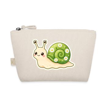 Garden Snail Smile – Garten Schnecke Lächeln - Bio-Täschchen - Natur - Vorne