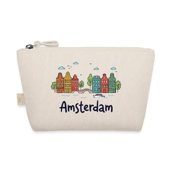Amsterdamer Stadtbild-Doodles - Bio-Täschchen - Natur - Vorne