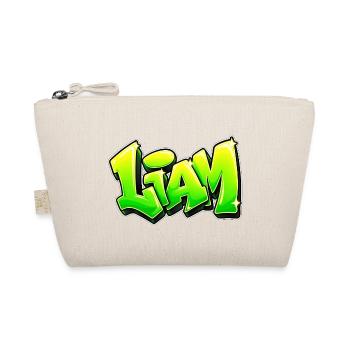 LIAM Graffiti-Name: Das Geschenk, das den Kopf umhaut! - Bio-Täschchen - Natur - Vorne