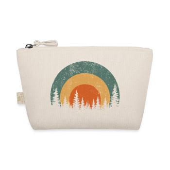 Retro Pine Silhouette im Freien - Bio-Täschchen - Natur - Vorne