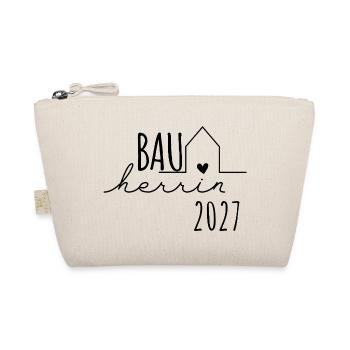Bauherrin 2027 – Hausbau Eigenheim Geschenk - Bio-Täschchen - Natur - Vorne