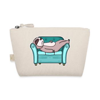 Faultier auf dem Sofa - Bio-Täschchen - Natur - Vorne