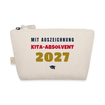 Kita Absolvent 2027 mit Auszeichnung Abschied - Bio-Täschchen - Natur - Vorne
